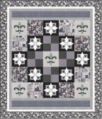 Orleans Collection - Fleur De Lis Pattern - Silver colorway
